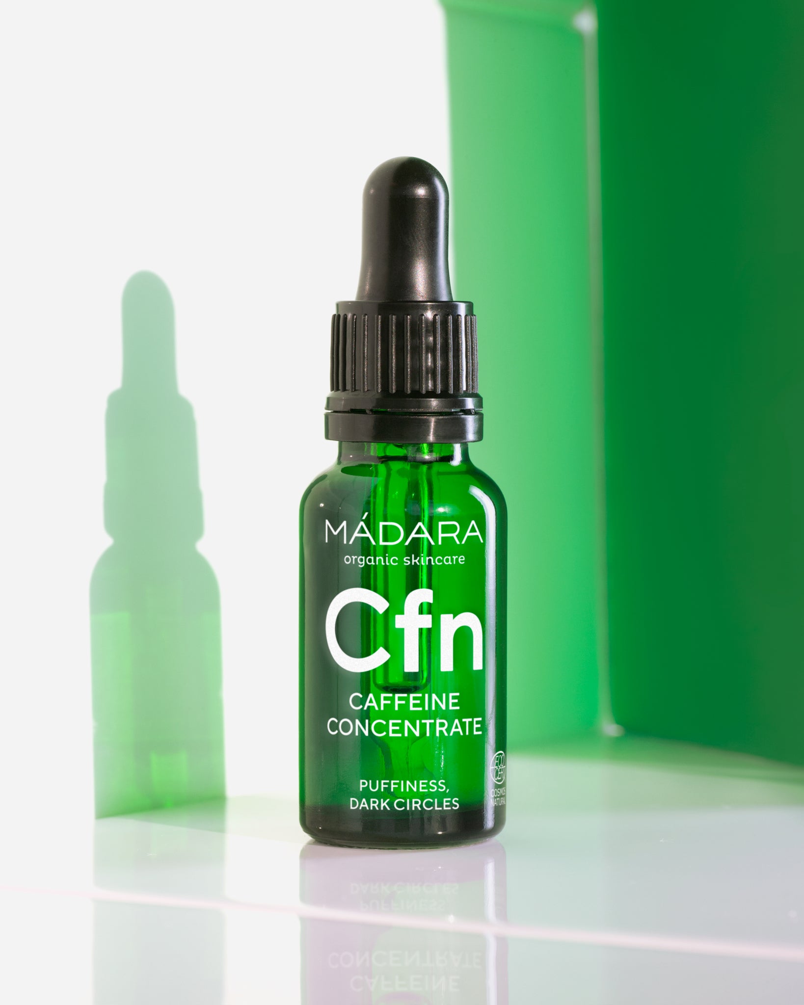MÁDARA Organic Skincare dark circles caffeine concentrate A3255 product photo on plain background.