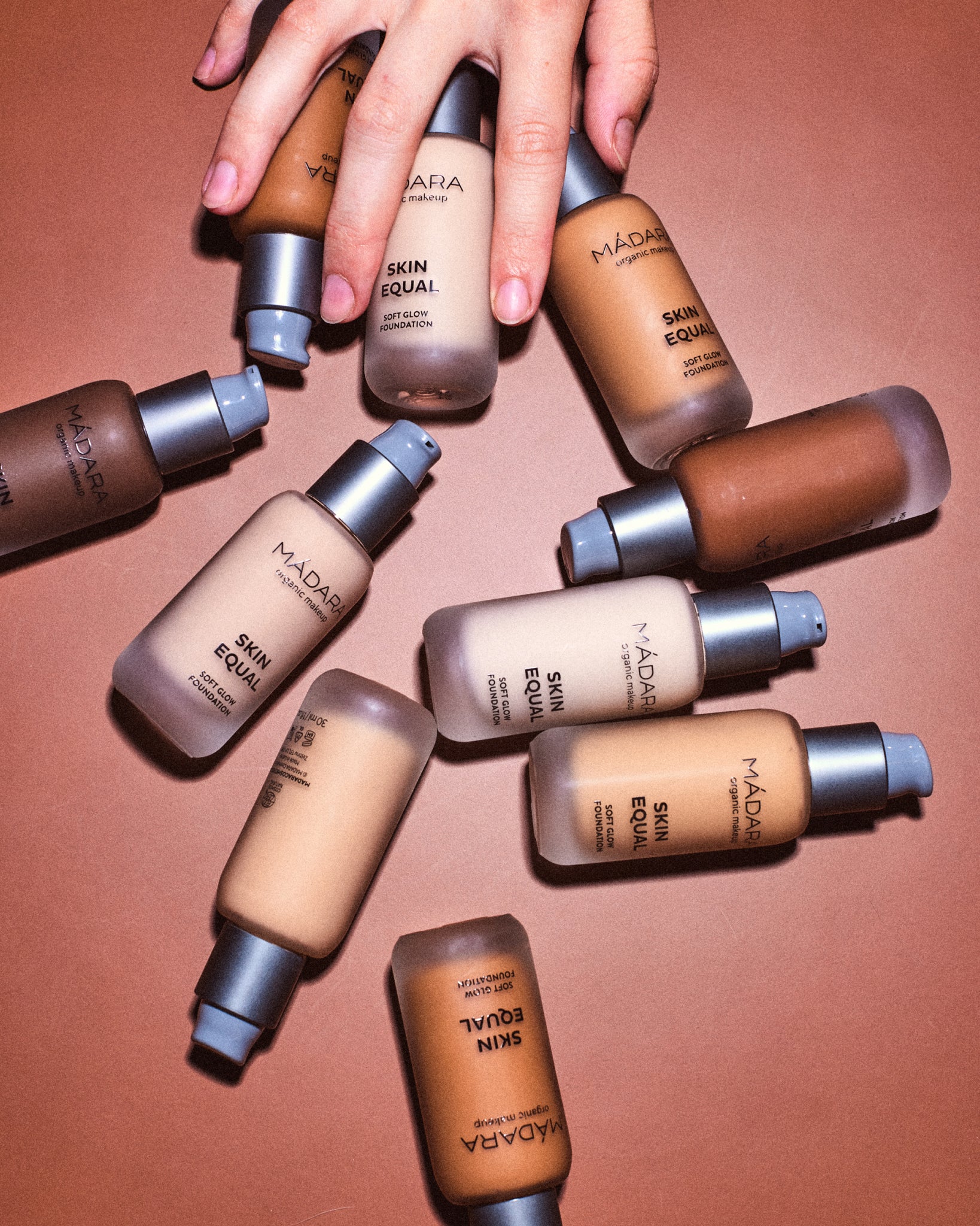 MÁDARA Organic Skincare soft glow foundation A6065 foundation product photo on plain background.