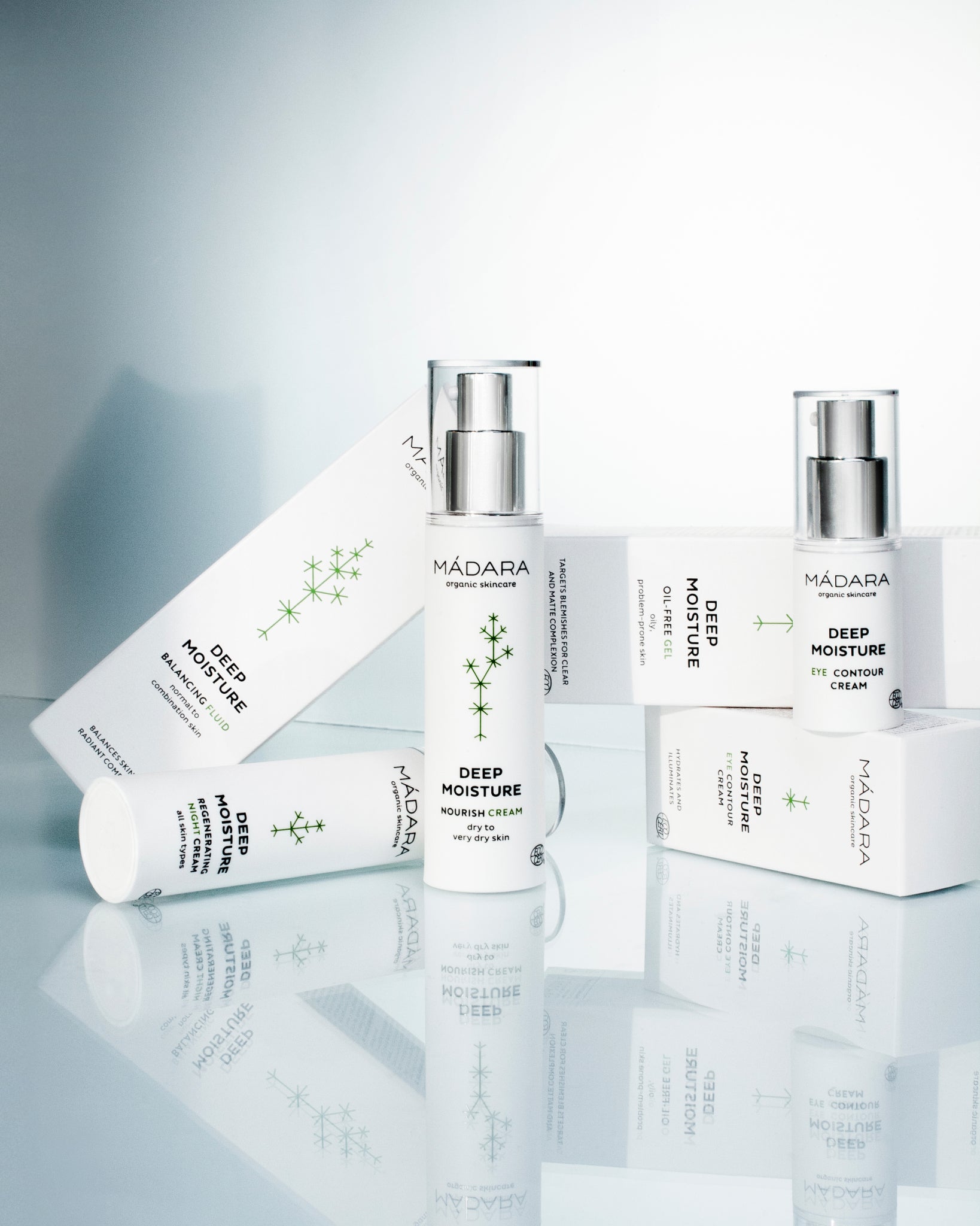 MÁDARA Organic Skincare deep moisture collection A2271 product photo on plain background.