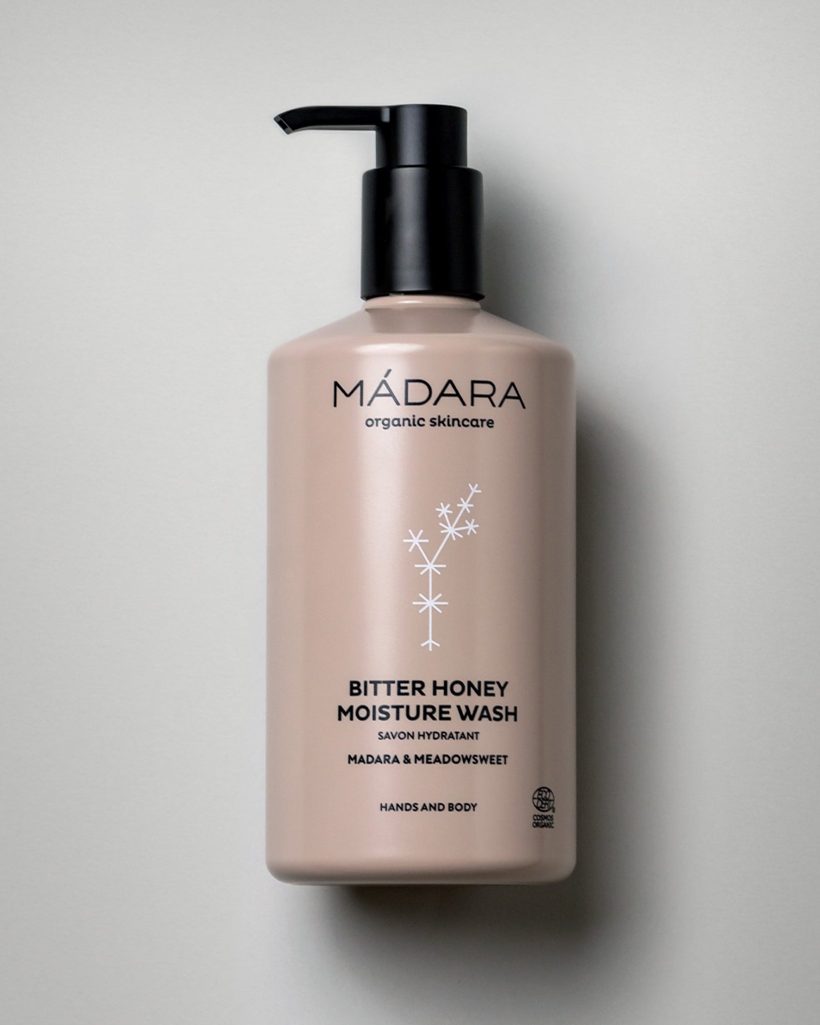 MÁDARA Organic Skincare bitter honey body wash A1082 product photo on plain background.