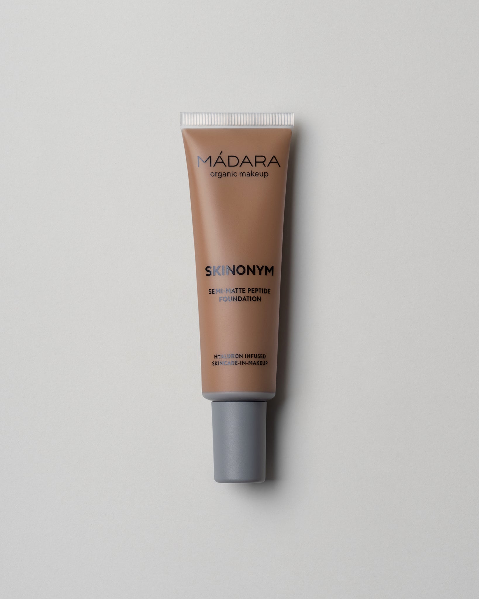 MÁDARA Organic Skincare skinonym foundation warm tan A6092 foundation product photo on plain background.
