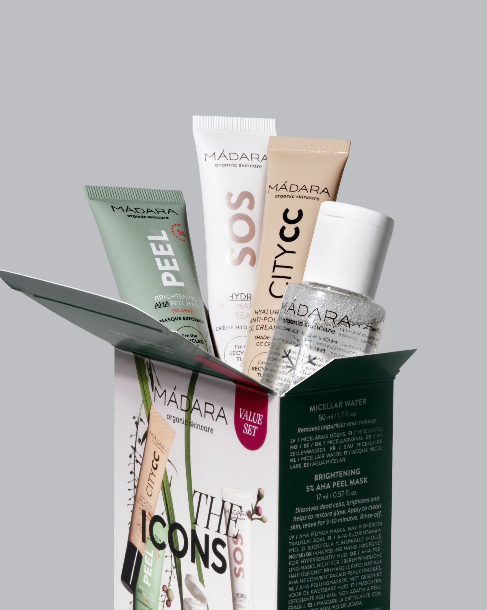 MÁDARA Organic Skincare skincare minis gift light A0033 product photo on plain background.