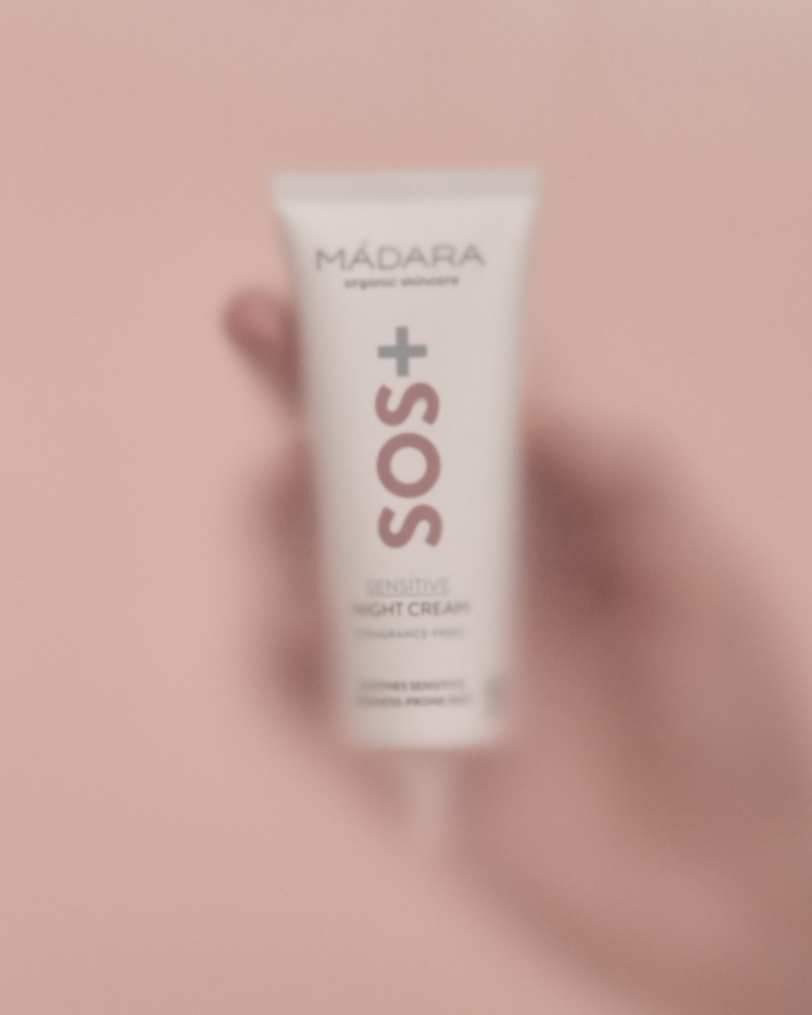 MÁDARA Organic Skincare sos calming night cream A3014 face cream product photo on plain background.