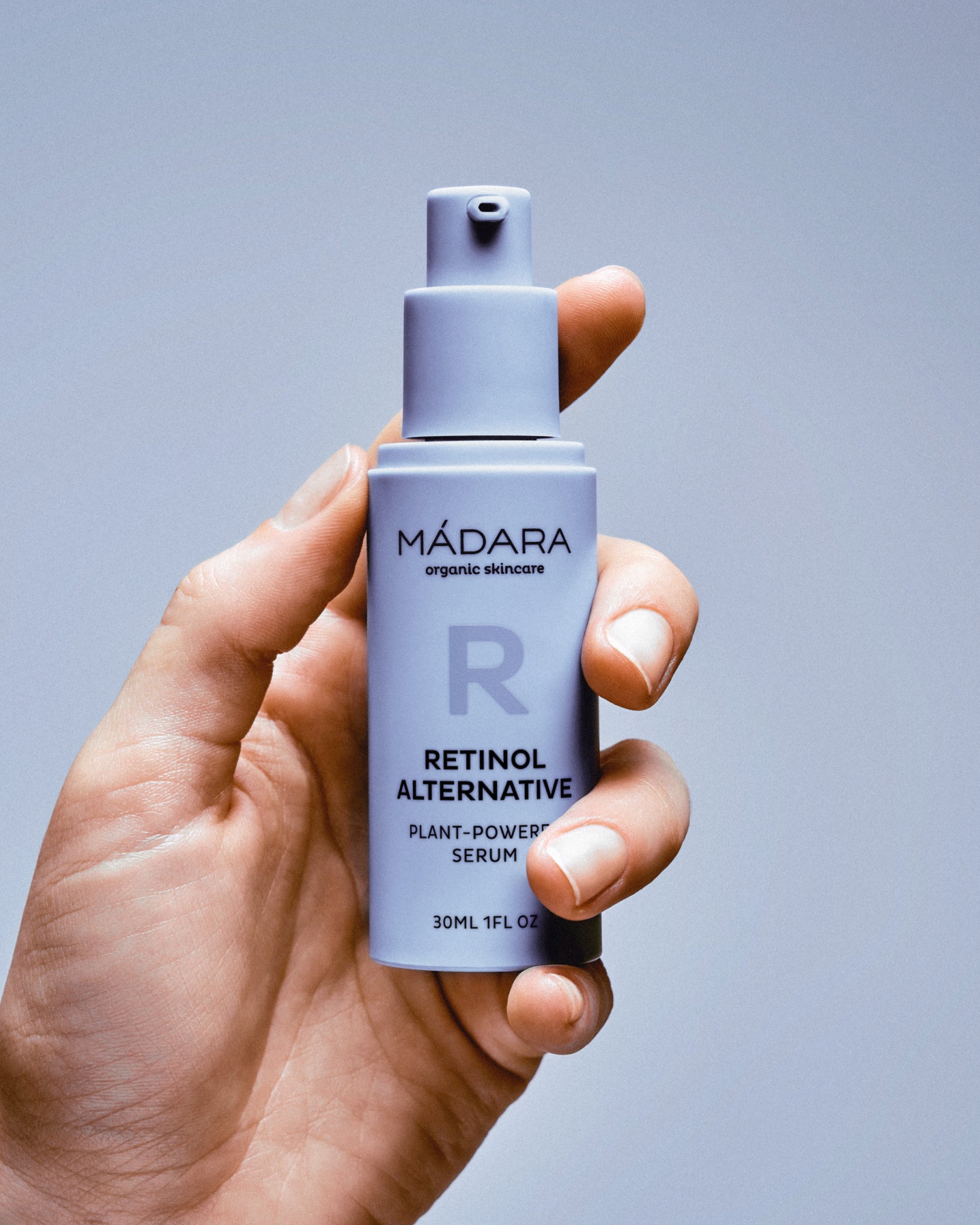 MÁDARA Organic Skincare organic certified retinol alternative A3185 product photo on plain background.