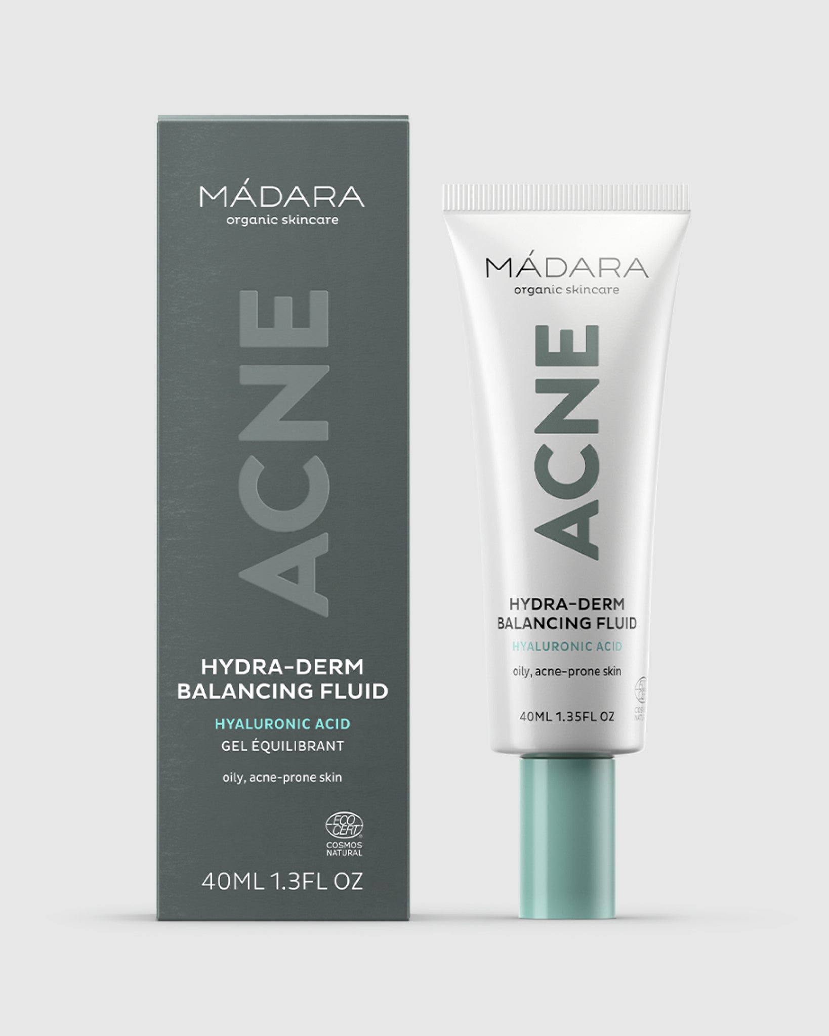 MÁDARA Organic Skincare acne balancing fluid 40ml A2204 product photo on plain background.