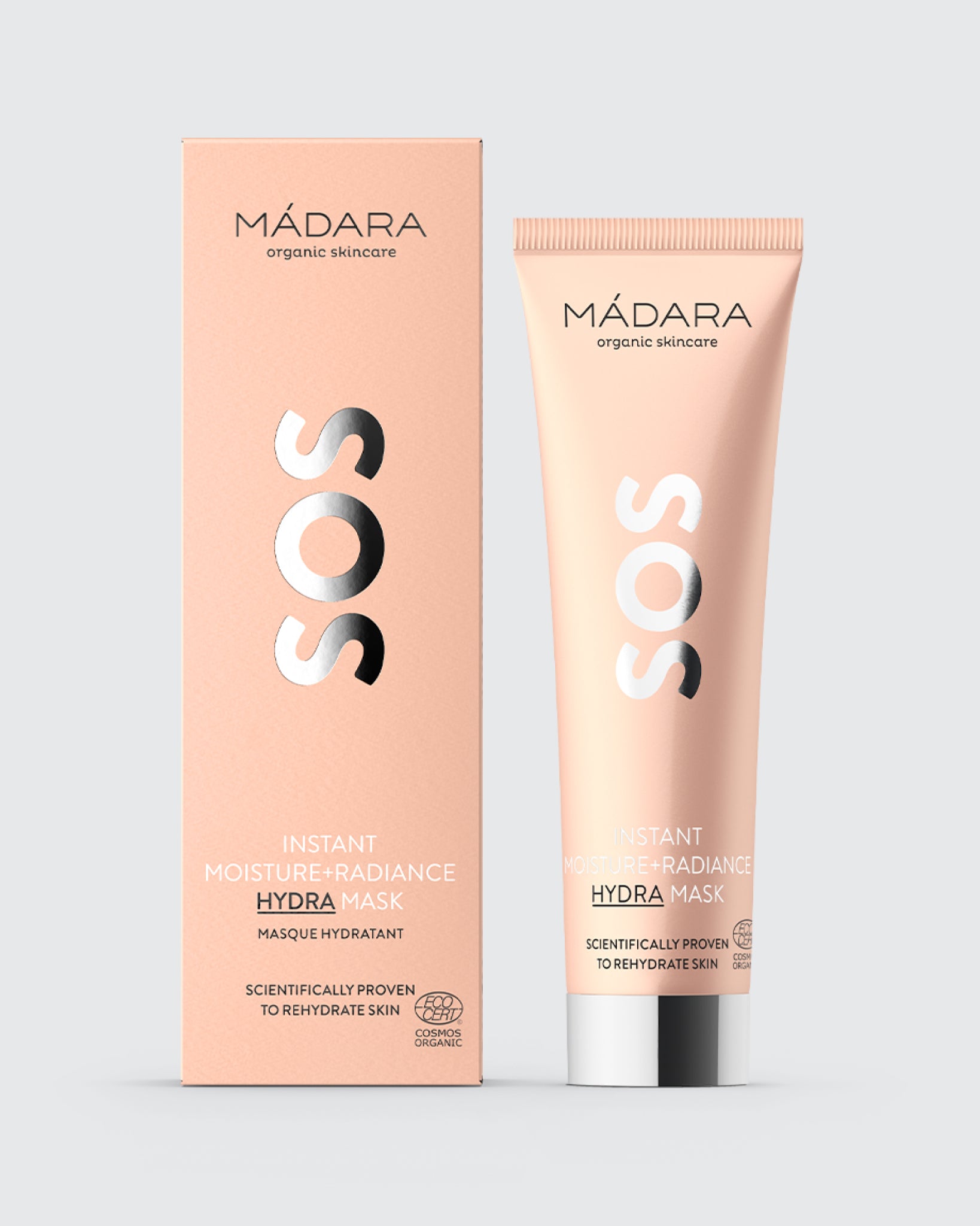 MÁDARA Organic Skincare sos hydra mask 60ml A3025 face mask product photo on plain background.